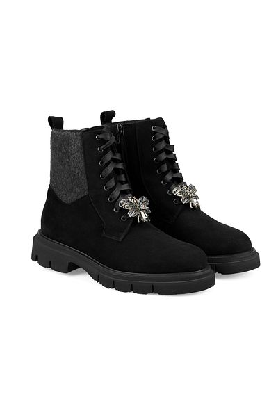 Desa Luca Grossi Black Women's Buckle Detailed Boots
