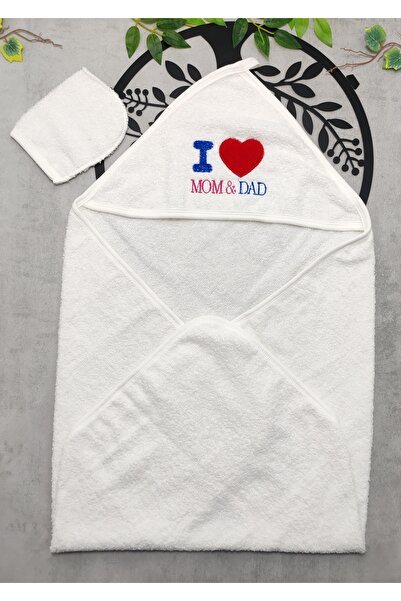 Kerimino منشفة حمام أطفال مطرزة ناعمة - قطعة قماش ممحاة