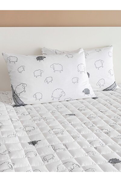 homewell %100 Saf Ingiliz Yünü Hipoalerjenik Yıkanabilir Tek Kişilik Premium Yorgan Kuzu Desen