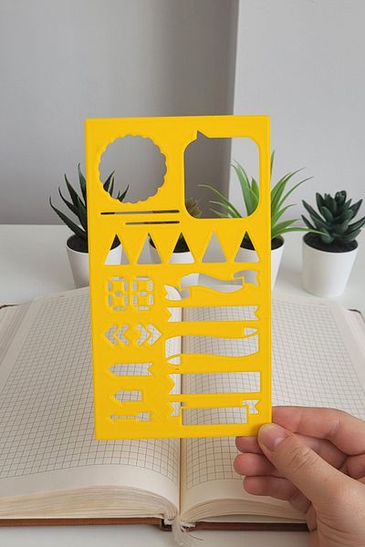 Karmelom Studio Bullet Journal Digital Number Detailed Template Ruler