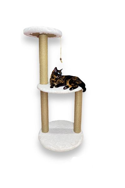 Dumanpet Cream Two Tiers 91 Cm Cat Scratching Board