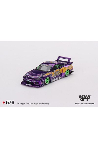 mini gt 1/64 نيسان S15 سيلفيا LB-سوبر # 555 2022 فورمولا دريفت اليابان