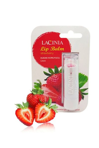 Lacinia 2 Pack Herbal Lip Protector Strawberry Lip Balm 2 Pieces