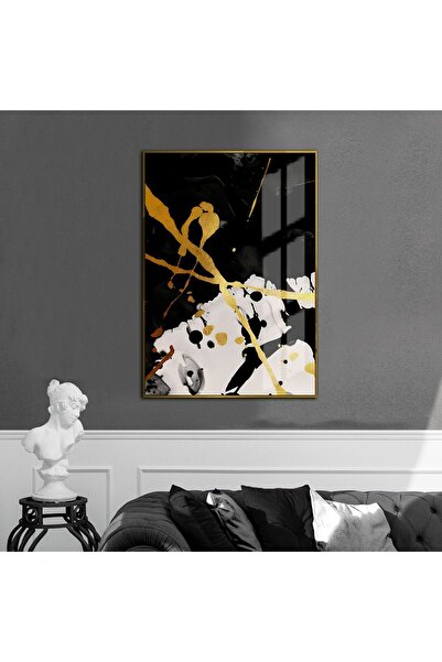 Harikabirev HARİKABİREV | GOLD-NEGRU-GRIS MODEL ABSTRACT CU MOTIVE 4 | TABLĂ ...