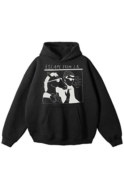 MAYDAY CULTURE Μπλουζάκι Bojack Horseman Μαύρο Unisex - Τρεις Κλωστές, Φαρδιά...