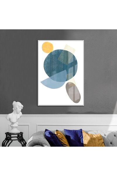 Harikabirev HARİKABİREV | MODELL ABSTRACT GALBEN-ALBASTRU-ALB 3 | TABLĂ DE ST...