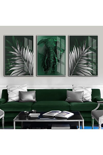 Harika bir ev Hari̇kabi̇rev | Emerald-Silver Combination Elephant-Feather Com...