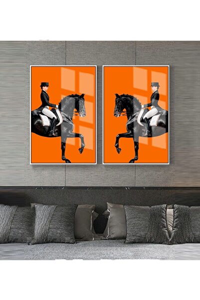 Harikabirev HARİKABİREV | COMBINAT NEGRU-PORTOCALIU JOKEY PENTRU FEMEI | TABL...