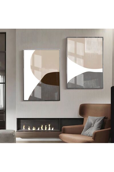Harika bir ev Hari̇kabi̇rev | Gray-Cream-White Abstract Abstract Combination ...