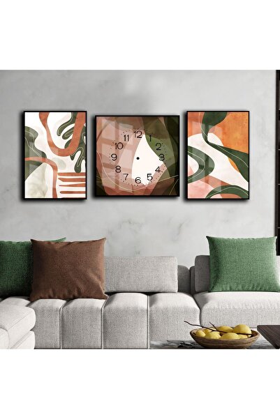 Harika bir ev HARİKABİREV|PEMBE-YEŞİL-TURUNCU SICAK RENKLER SOYUT KOMBİN SETİ...