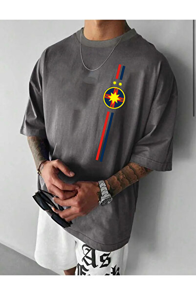 Pisa Art FCSB Fc Steaua București - Tricou oversize cu dungi lungi