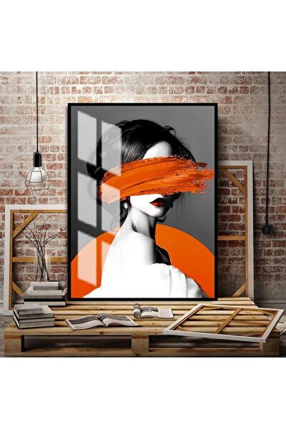 Harikabirev HARİKABİREV | FIGURĂ FEMEI ELEGANTĂ CULOARE PORTOCALIE | TABLA DE...