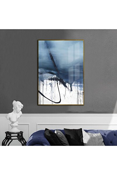 Harikabirev HARİKABİREV | MODELL ABSTRACT ALB-ALBASTRU 2 | TABLĂ DE STICLA TE...