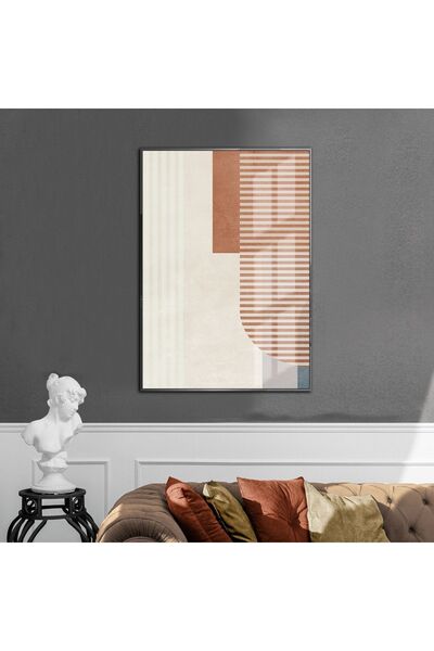 Harikabirev HARİKABİREV | MODELL ABSTRACT ROȘU-ALB-GRI 2 | TABLĂ DE STICLA TE...