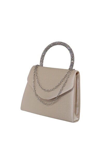 KEEBA Сатинова сумочка з камінням. Сатинова сумочка. Сумочка. Вечірня сумочка.