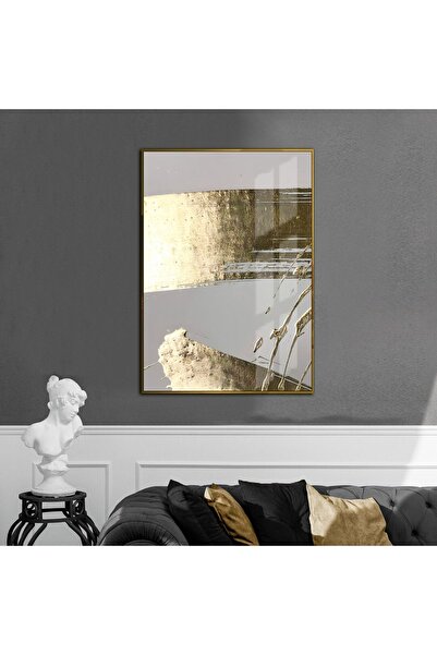 Harikabirev HARİKABİREV | MODELL 2 CU MODEL ABSTRACT GRAY-GOLD | TABLĂ DE STI...