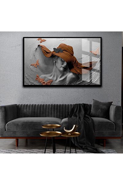 Harika bir ev HARİKABİREV|SEVİLEN ŞAPKALI KADIN KAHVERENGİ GÜMÜŞ |ÇERÇEVELİ T...