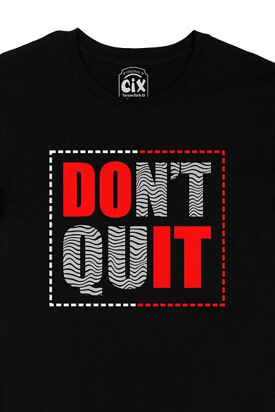 Cix Μαύρο μπλουζάκι Dont Quit
