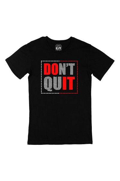 Cix Μαύρο μπλουζάκι Dont Quit
