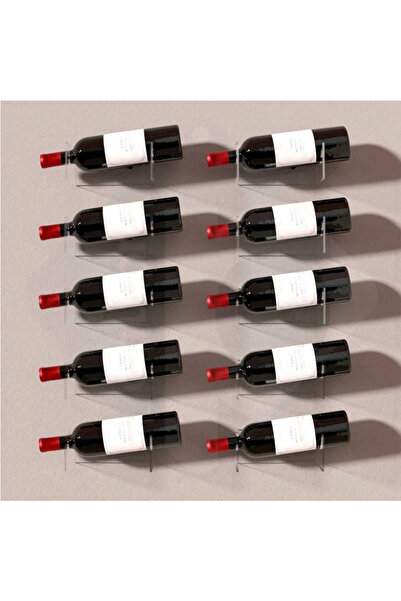 TUVA REKLAM Şık Modern Dekoratif Şişe Tutucusu / Organizeri ( 5'Lİ PAKET )