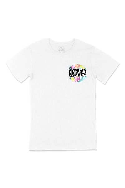 Cix Λευκό μπλουζάκι με σχέδιο λογότυπου All You Need Love Pocket