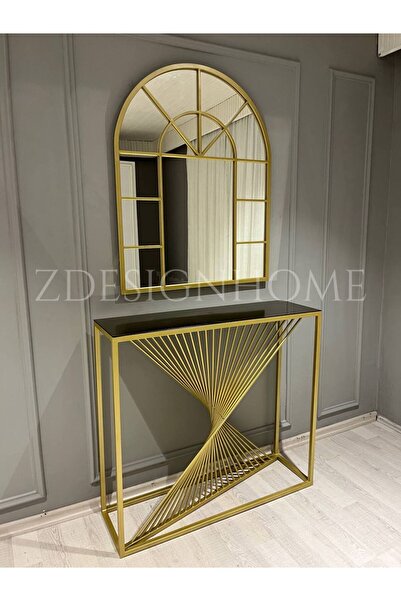 zdesignhome 100 CM AYNA, 90X30X100 CM DRESUAR GOLD