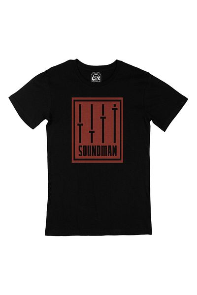 Cix Sound Man Μαύρο T-Shirt - Χαλαρή Εφαρμογή