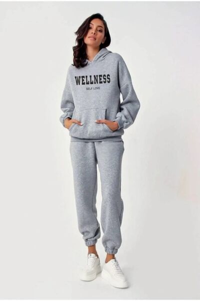 Pink Sky Wellness Self Love - Oversize Hooded Tracksuit Set
