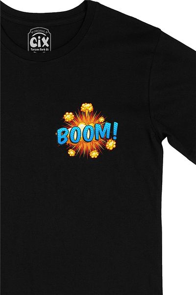 Cix Μπλουζάκι με λογότυπο μαύρο Boom Pocket