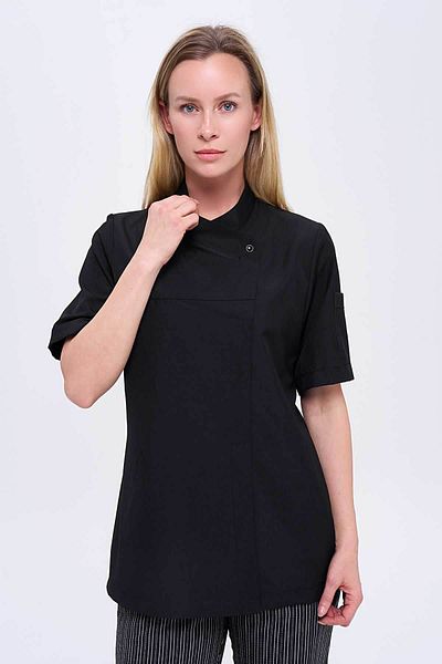TIPTEKS Women's Royal Chef Short Sleeve Alpaca Chef Jacket