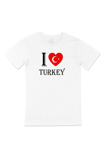 Cix للجنسين أنا أحب تركيا تي شيرت