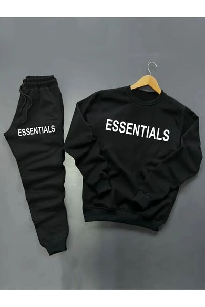 Pink Sky Essentials Оверсайз спортен екип с велосипедна яка и щанца