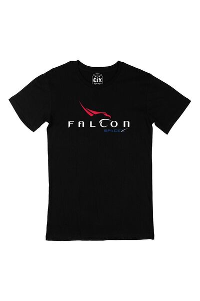 Cix Falcon Spacex Siyah Tişört