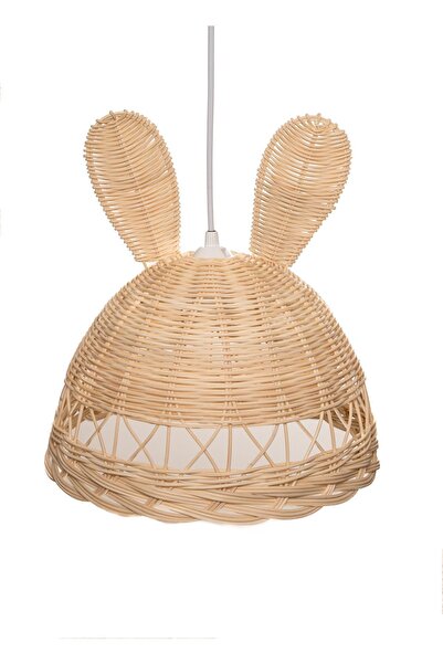 Bilge Bohem Rattan Bambu Hasır Tavşan Çapraz Çocuk Odası Avize