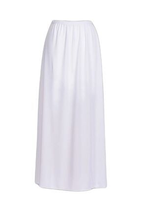 Kahra Collection Beyaz Tam Boy Jupon Etek Alt Uzun Astar Fiyat Yorumlar Trendyol