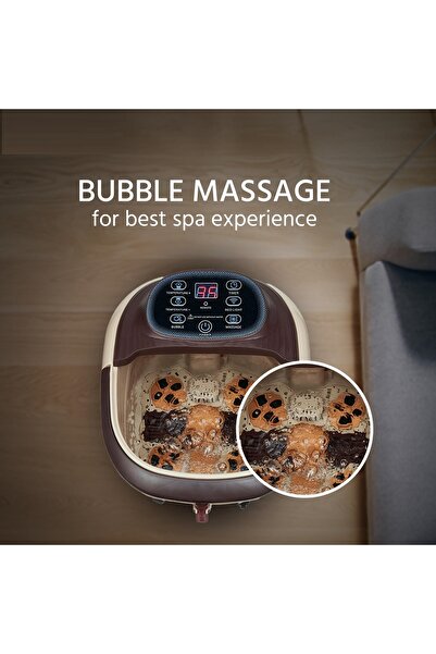 Mega Plus Ayak Bakımı Otomatik Masaj Fonksiyonlu Akapuntur Isıtmalı Dokunmatik Ayak Spa Su Banyo Masaj Aleti