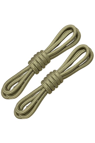 Palwin -200 cm Beige Color 2 Pairs Quality and Corded Durable Sturdy Boot Laces