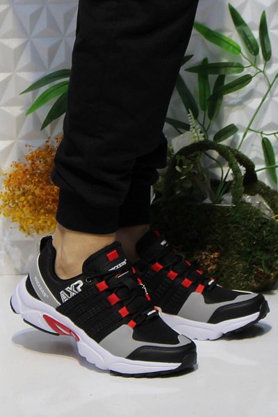 fort Wks 2393 Black Red Men's Outdoor Shoes - Comfortable Design