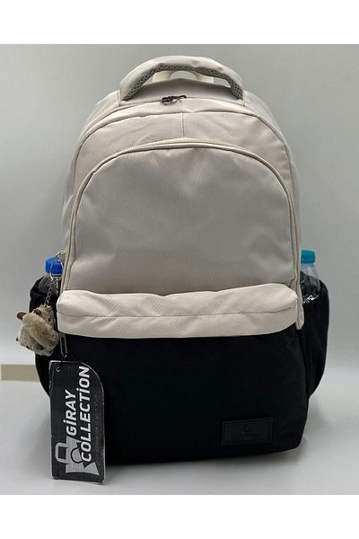 Bevitton Beige-Black Waterproof Gry School and Backpack - 34100