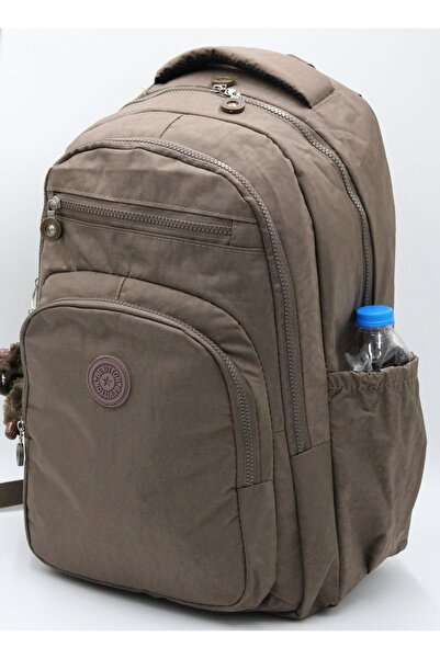 Bevitton Unisex School Backpack - Daily Crinkle Fabric, 1800 Mink