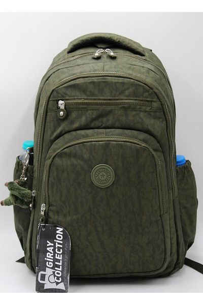 Bevitton Unisex School Backpack - Daily Crinkle Fabric, 1800 Model Khaki