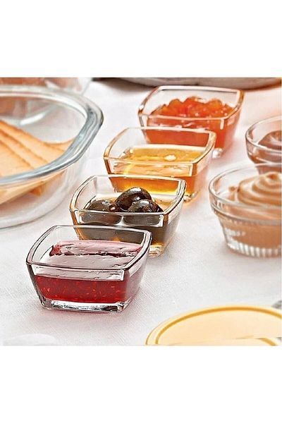 Paşabahçe 53682 Tokio Bowl, Mini Jam Bowl, Mini Bowl Set of 6