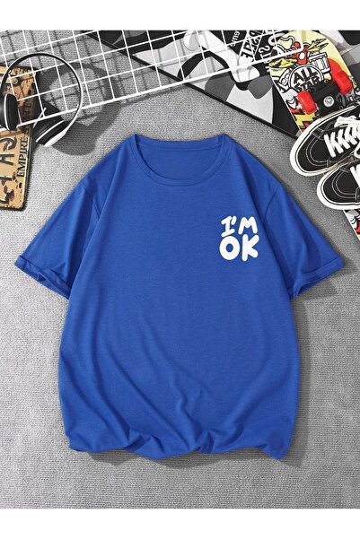 over head oh Muškarac Oversize kroj T-shirt - Kobalt plava Plavo, U redu sam ...