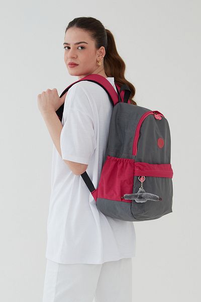Rosso Collina Unisex Μαύρο αδιάβροχο ύφασμα Crinkle Casual σακίδιο ταξιδιού και σχολική τσάντα BERGAMO