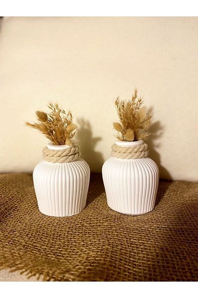 BNGE Ticaret Decorative 10 cm Vase Home Decoration Living Room Bookshelf Tv Unit Console Accessory(Without Flowers)