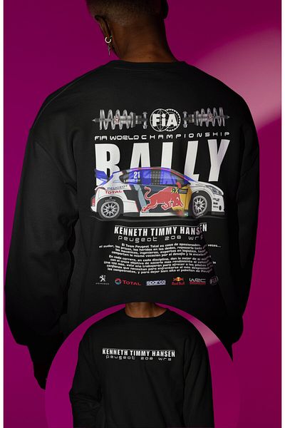 Fuddy Moda Φούτερ Peugeot Unisex Oversize Hoodless - Εκτύπωση στην πλάτη, Εκτύπωση Kenneth Timmy Hansen