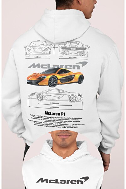 Fuddy Moda McLaren P1 unisex majica sa kapuljačom veće veličine - sa štampanj...