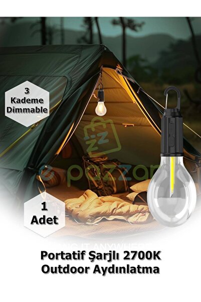 Portable Strap 3 Stage Rechargeable Camping Garden Vehicle Home Vehicle Outdoor Floodlight Lighting Led Lamp