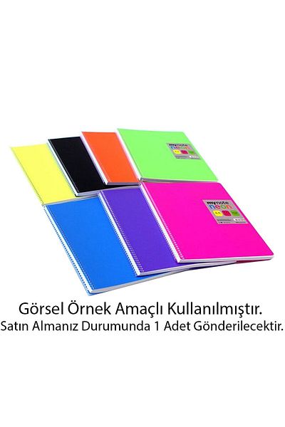 Mynote Neon Project A4 100 Sheets Checkered Notebook Uc38000-k