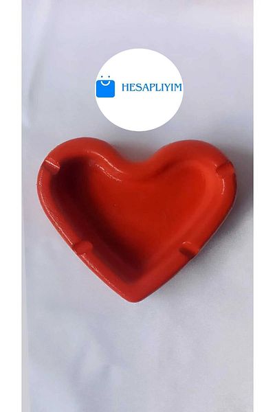 hesaplıyım Concrete Heart Love Ashtray, Decorative Ashtray Set of 2